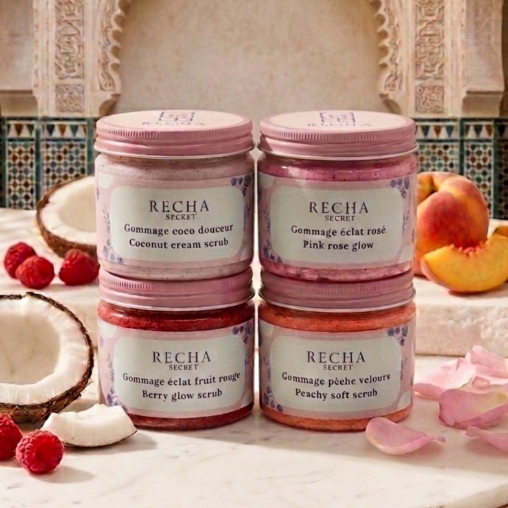 Pack 4 gommage avec beure corporel cadeau