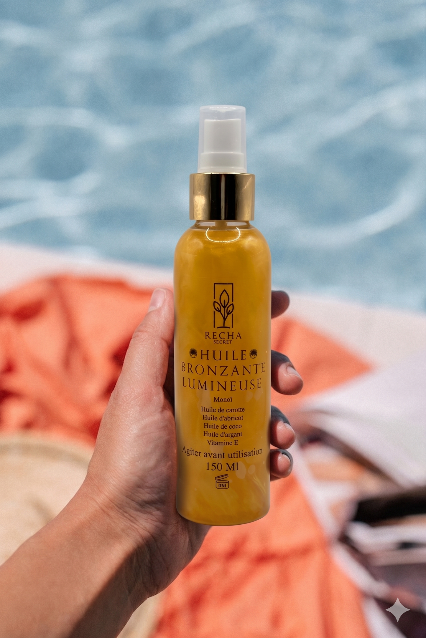 Huile bronzante 150 ml + une cadeau offert