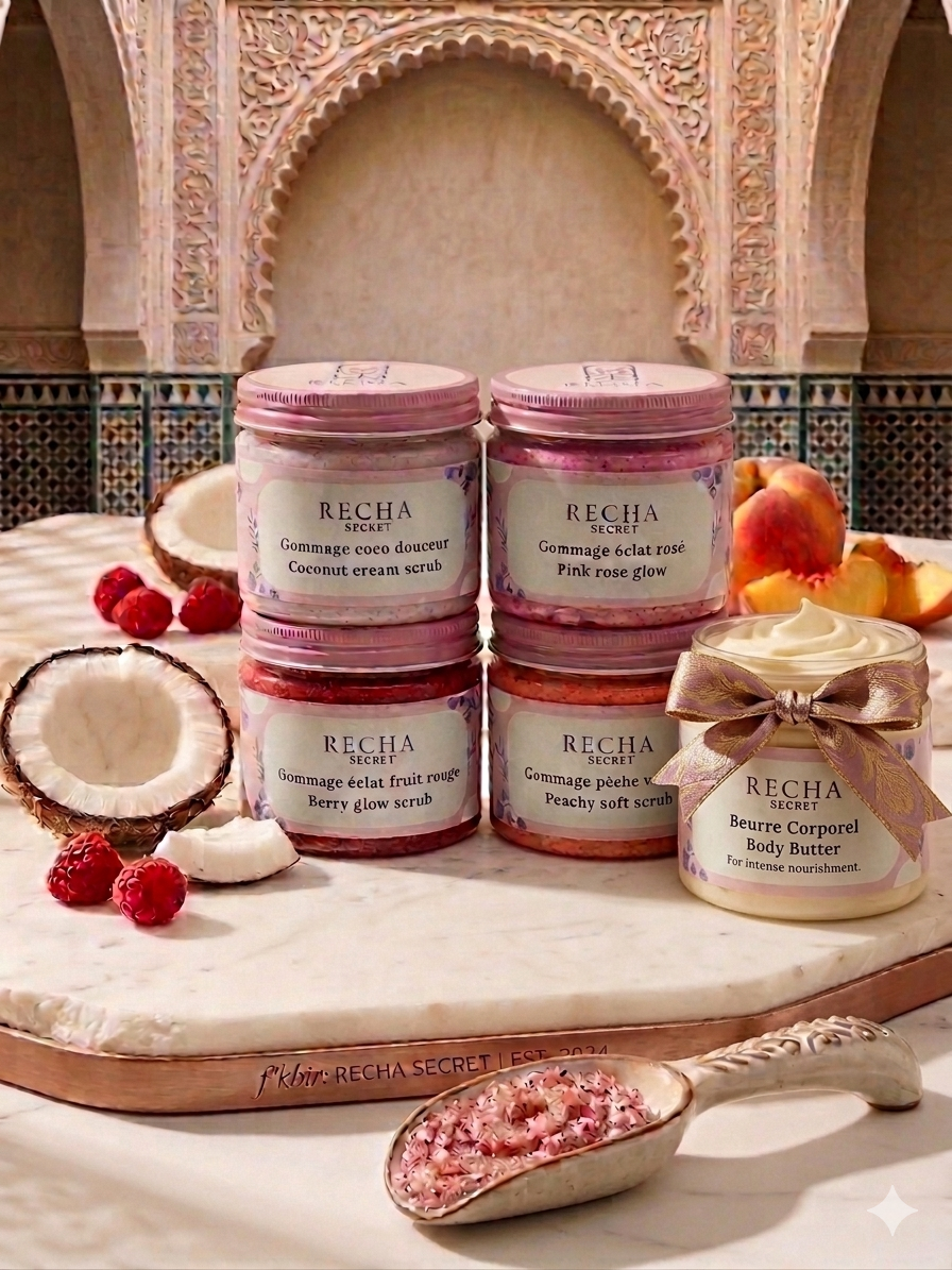 Pack 4 gommage avec beure corporel cadeau