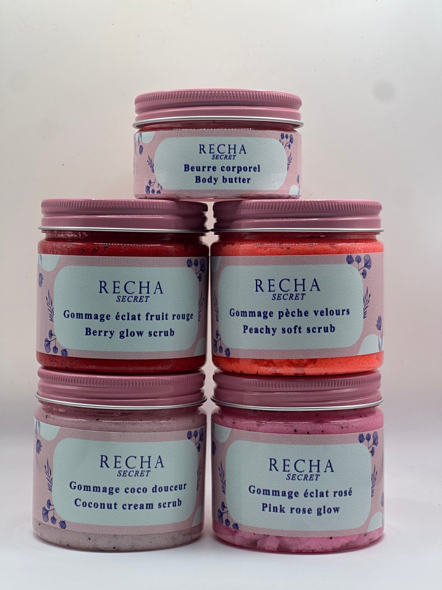 Pack 4 gommage avec beure corporel cadeau